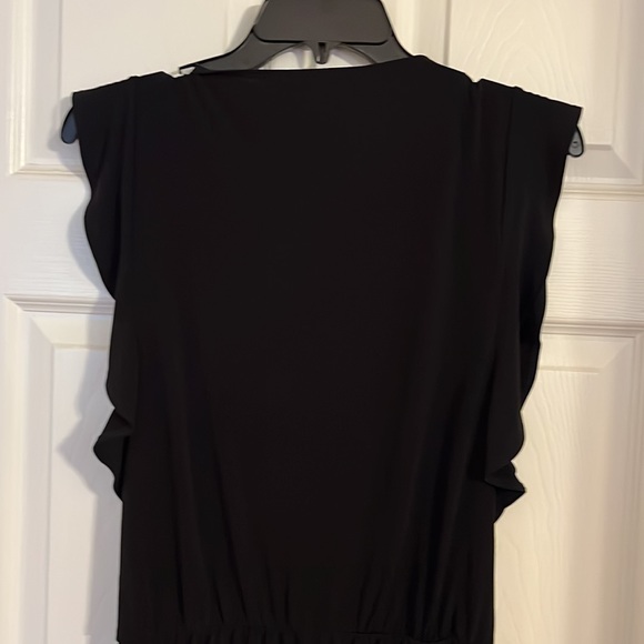 BCBG Max Azria black ruffle romper - Picture 4 of 8